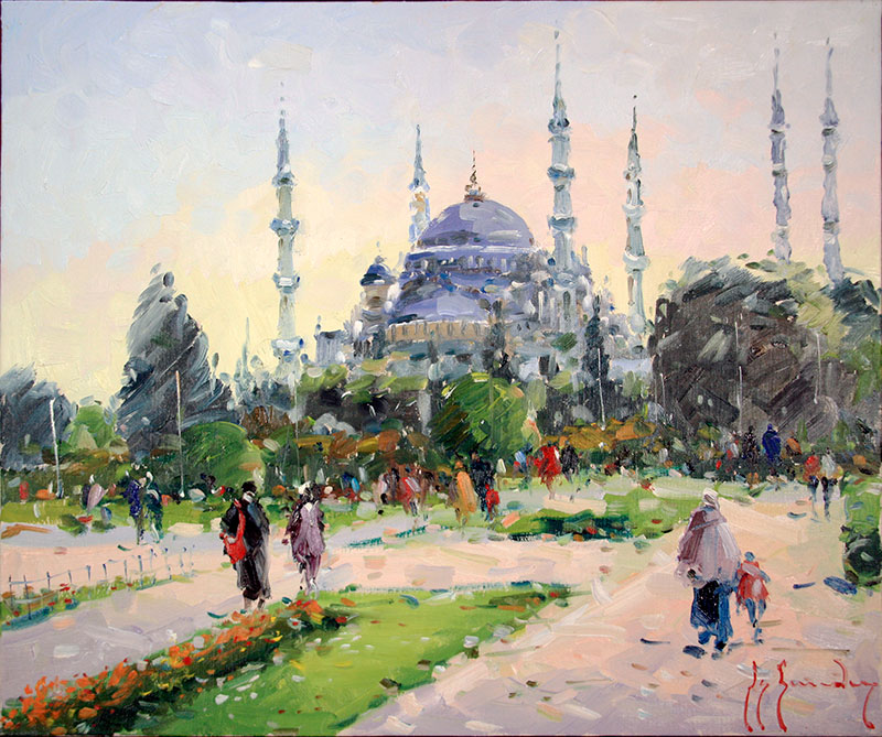 Vente aux Enchères de Tableaux de Guy LEGENDRE au profit des Oeuvres du Lions Club Amiens Somme 12 Sainte Sophie a Istambul - Vente aux Enchères de Tableaux de Guy LEGENDRE au profit des Oeuvres du Lions Club Amiens Somme